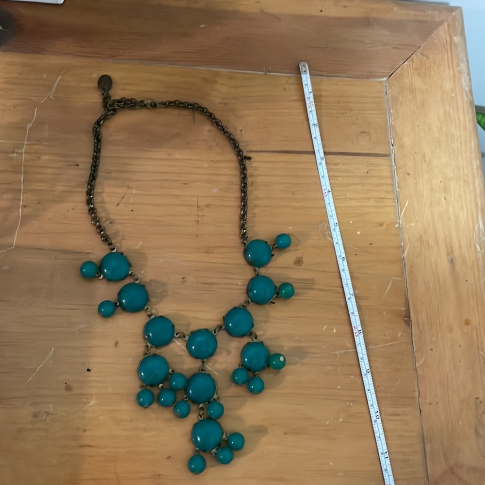 Necklace antique look turquoise blue - Picture 5 of 6